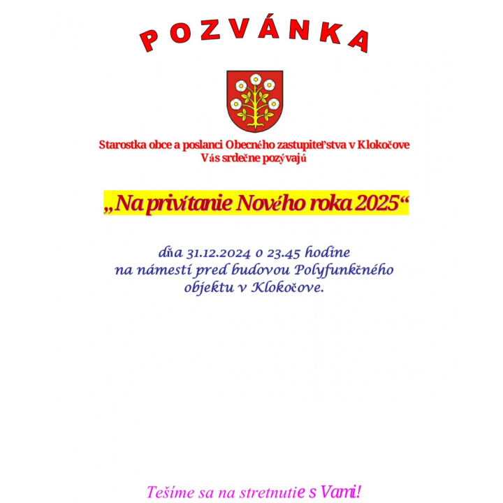 Pozvánka - Silvester 2024 